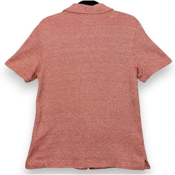 Todd Snyder Cabana Shirt Mens XS Rustic Orange Diamond Linen Cotton Short Sleeve - Picture 3 of 11